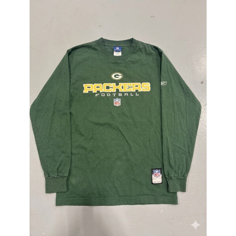 VTG Green Bay Packers Reebok On-Field Apparel Long Sleeve Shirt‎ Small